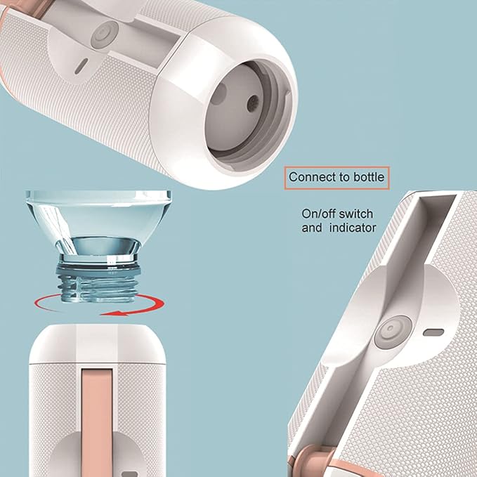 Portable Bidet for Travel, 500ml Travel Bidet, Bidet Sprayer with Peri Bottle for Women/Man, Handheld, Rechargeable Electric Bidet High Pressure, Douche Bottle for Postpartum, Hemorrhoid (White)