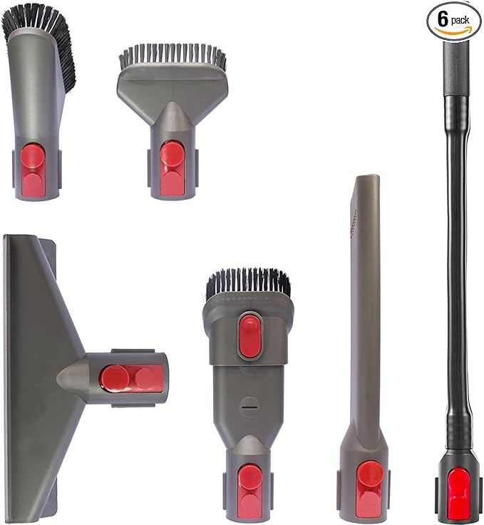 Replacement Vacuum Attachments for Dyson V7 V8 V10 V11 V15 Perfect for Dryer Vent, Car Detailing and Corners Cleaning - Household Cleaning Kit (Attachment and Flexible Crevice Tool)