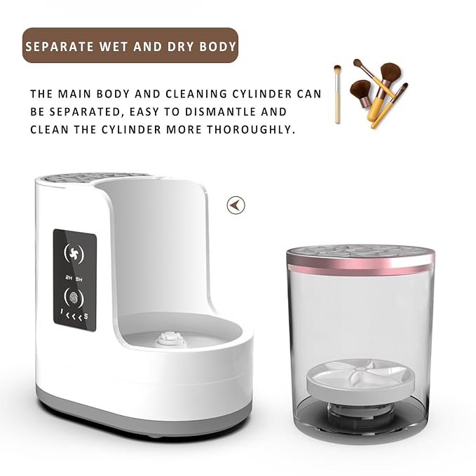 3 IN 1 Electric Makeup Brush Cleaner, Electric Cleaning and Quick Drying Makeup Brushes for Lazy Families, Automatic Makeup Brush Cleaning Tool with Drying Function for Makeup Brushes
