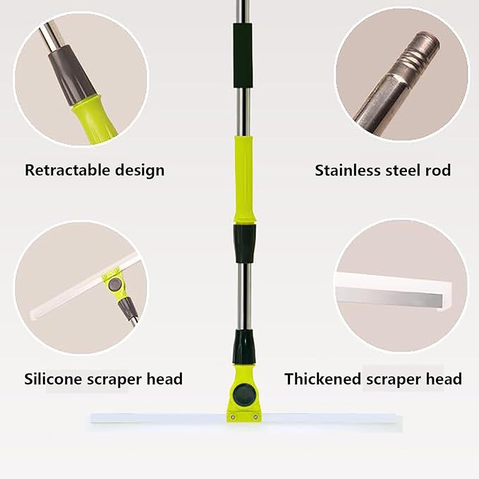 Air Broom as Seen on Tv, with 51 Long Handle Air Broom as Seen on Tv, Rubber Brooms for Floor Cleaning for Smooth Floors,Rugs,Windows