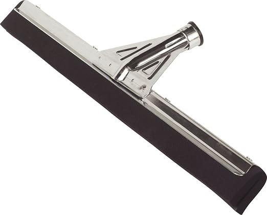 SPARTA Flo-Pac Floor Rubber Squeegee Window Squeegee with Reinforced Metal Frame for Floor, Bathroom, Kitchen, Concrete, Tile, Garage, Commercial Use, 22 Inches, Black, (Pack of 10)