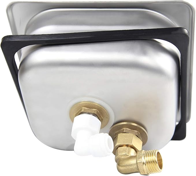 YBB Pitcher Glass Rinser, Cup Bottle Cleaning Washer 304 Stainless Steel Home Cafe Bar Sink Rinser for Coffee Milk Juice Wine Beer Tea (Silver162)