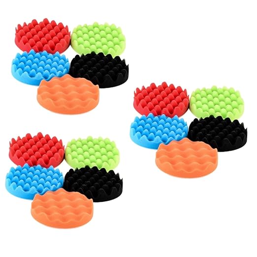 15pcs Professional Car Polishing Pads Wool Pads Grip Plate for Detailing