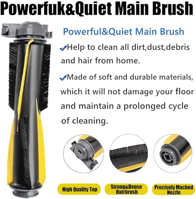Replacement Parts Accessories compatible with Shark RV2100S,RV2110S,AV2120S, RV2110SDUS,RV2120AE，RV2110,AV2110S, Main Brush, Filter, Side Brush, Roller Cover, Pre-Motor Foam & Felt Filter