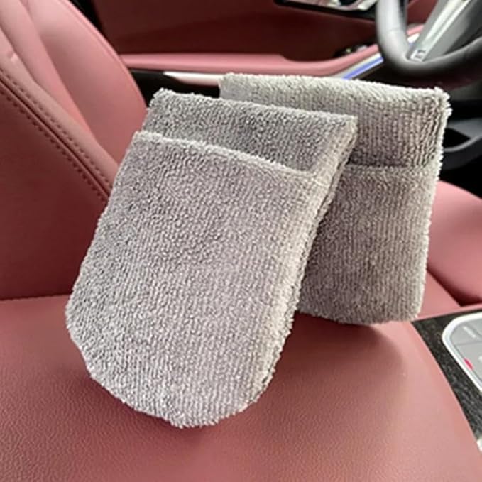 5pcs Car Polishing Wax Sponge Soft Microfiber Car Wax Applicator Mitts Foam Applicator Pad for Car Detailing Care Tool 5pcs gray