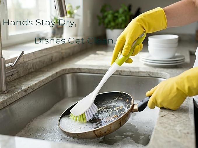Dish & Bottle Brush Set – 8 Pack Kitchen Cleaning Brushes for Dishes, Bottles, Pots, Pans, Sinks & Glassware