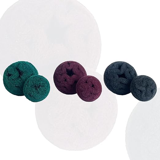 6PCS Non Woven Abrasive Buffing Polishing Wheel Drill Attachment Set,Scouring Pads Power Scrubber Cleaning Kit, Power-Operated Abrasive Wheels Red Green Gray 1/4” Hex Shank 320# 180# 800#