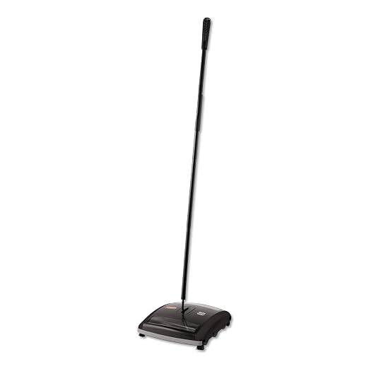 Rubbermaid Commercial Executive Series Brushless Mechanical Carpet Sweeper, Galvanized Steel, Black, for Professional/Janitorial Debris Collection from Indoor Floors/Hardwoods