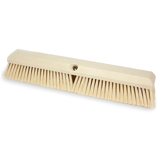 SPARTA 41890EC25 Omni Sweep Plastic Push Broom Head, Heavy Duty, Industrial Broom With Color Code System For Outdoor, Indoor, Garage, Concrete, Patio, Kitchen, Bathroom, 18 Inches, Tan, (Pack of 12)
