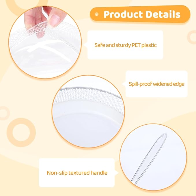 OMISTAR 400 set 9inch Clear Plastic Dessert Plates and Forks, Include 200 Disposable Appetizer Plates with 200Plastic Forks, Round Dinner Plate for Wedding BBQ Picnic Camping Events Party Supplies