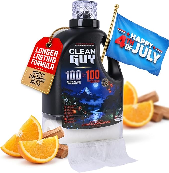 Laundry Detergent with Dryer Sheets | Citrus & Sandalwood Scent, Energizing Freshness, Deep Clean Technology, Soft & Fresh Clothes - Citrus & Sandalwood (100 Loads PLUS 100 Dryer Sheets)