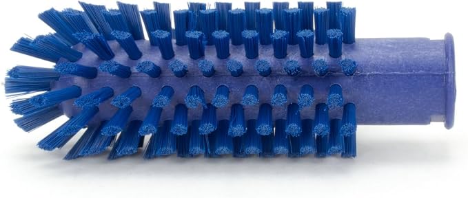 SPARTA Industrial Tank Brush Head Pipe Brush Head, Drain Brush with 3/4" Thread Hole (Handle Not Included) for Commercial Use, Plastic, 2 x 5.7 Inches, Blue, (Pack of 6)