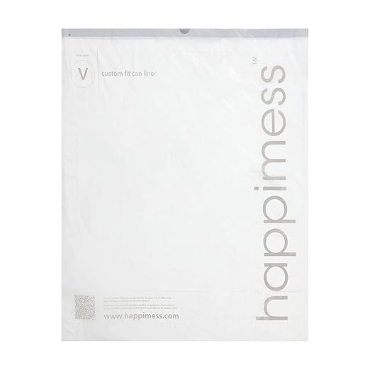 happimess HPM3000V-WHITE 100-Count 30 Gallon Drawstring Unscented Trash Can Liner for Business Home Kitchen Commercial and Industrial White (4-Rolls of 25 Liners)