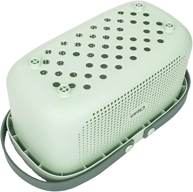 JiatuA Portable Shower Caddy Basket Cleaning Supplies Organizer with Handles Tote Storage Bin for Bathroom Kitchen Bedroom College Dorm, Under Sink, Garden, Green & Gray