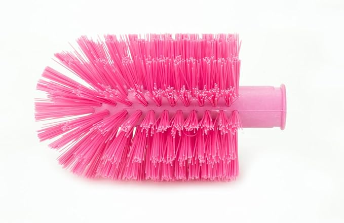 SPARTA Industrial Tank Brush Head Pipe Brush Head, Drain Brush with 3/4" Thread Hole (Handle Not Included) for Commercial Use, Plastic, 4 x 7.1 Inches, Pink (Pack of 6)