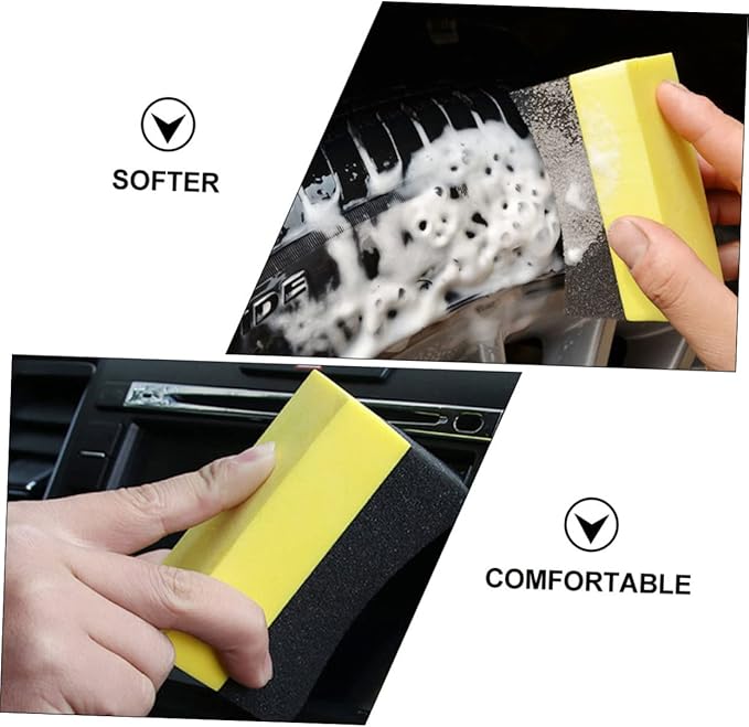 SUPVOX 50pcs Car Wax Applicator Pads Durable Sponge for Tire Dressing Cleaning Versatile Tool for Car Furniture More Tear Resistant Comfortable Design