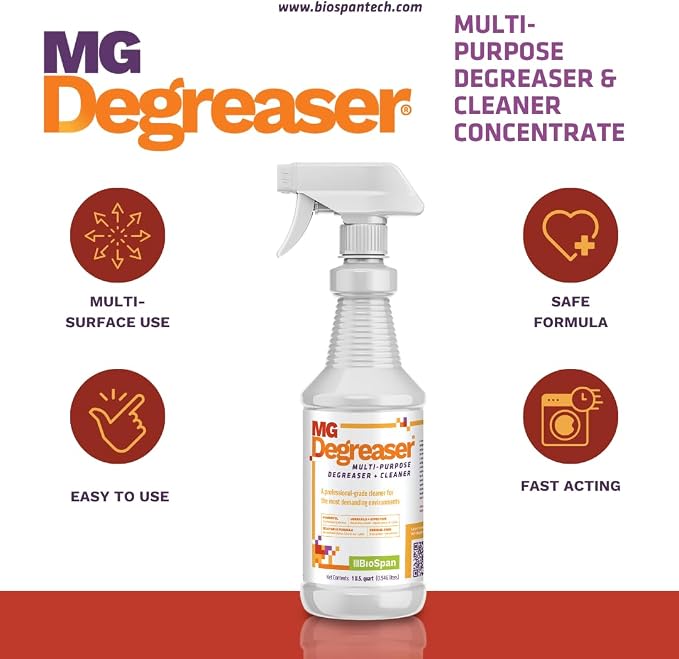 Technologies MG Degreaser, Industrial Liquid Degreaser, Concentrated Formula (Quart)