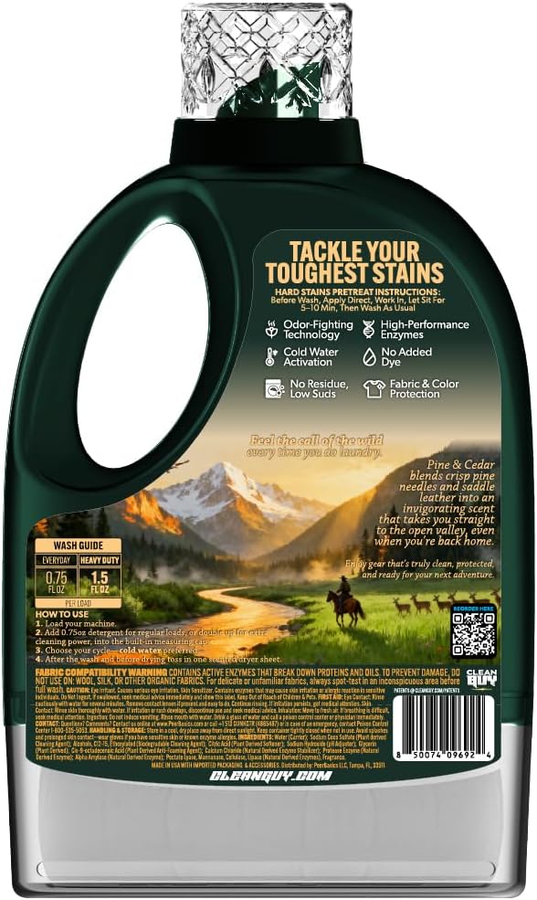 Laundry Detergent with Dryer Sheets | Bold Wood & Pine Scent, Powerful Cleaning, Soft & Fresh Finish, Long-Lasting Aroma - Pine & Cedar (100 Loads PLUS 100 Dryer Sheets)