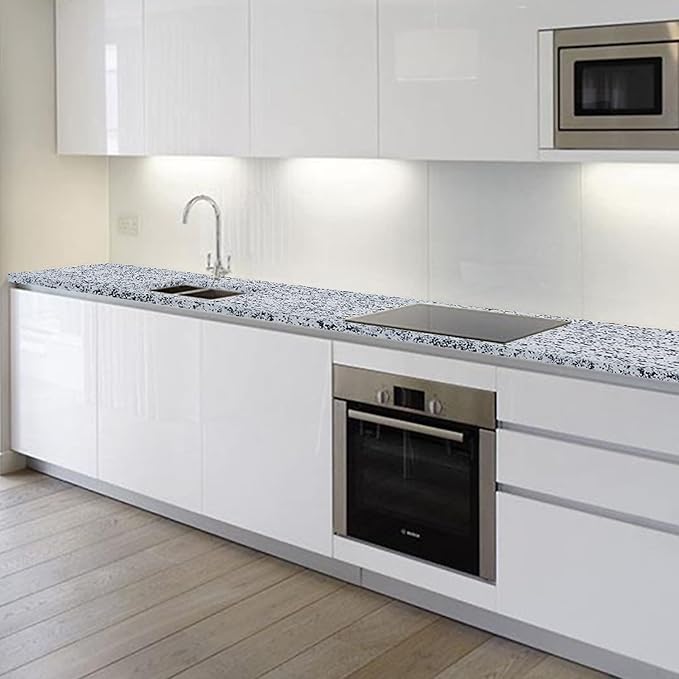 Granite Countertop Paint Kit - White Diamond Counter Top Refinishing Kit DIY Countertop Resurface Kit Works on Kitchen Bathroom