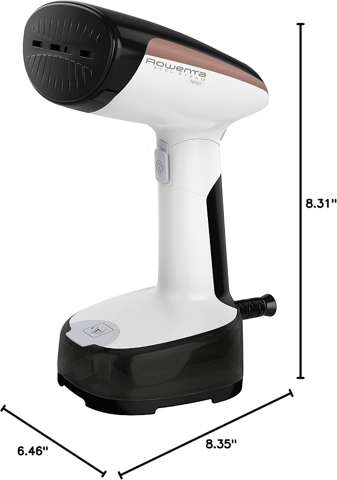 Rowenta, Steamer for Clothes, Access Steam Handheld Steamer, 15 Second Heatup, 4 Ounce Capacity, 1150 Watts, Portable, Ironing, Travel Must Have, White Clothes Steamer, DR3030