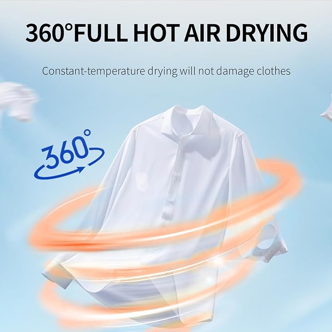 Portable Dryer For Clothes | 900W Quickly Dry Light Clothes and Shoes,Compact Electric Dryer For Apartment, RVs&Travel