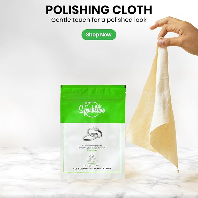SPARKLEAN Complete Jewelry Cleaning Kit – Ammonia-Free Jewelry Cleaner Spray, Precision Pen & Polishing Cloth for Silver, Gold, Diamond Ring Cleaner