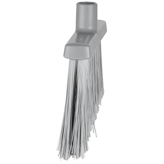 Vikan 291688 Split Bristle Angle Head Broom, 11.4", Gray