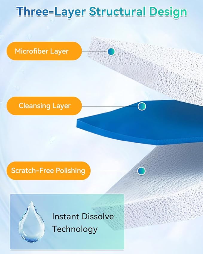 50count Wand Refills, Disposable Toilet Brush Heads for Cloro x Toilet Wand