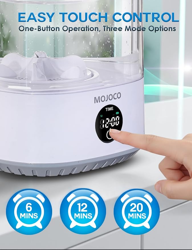 MOJOCO Mini Washing Machine - 4L Small Portable Washing Machine with 3 Wash Modes for Underwear, Socks & Baby Clothes - Rechargeable Countertop Mini Washer for Dorms, Hotels, Travel & Camping