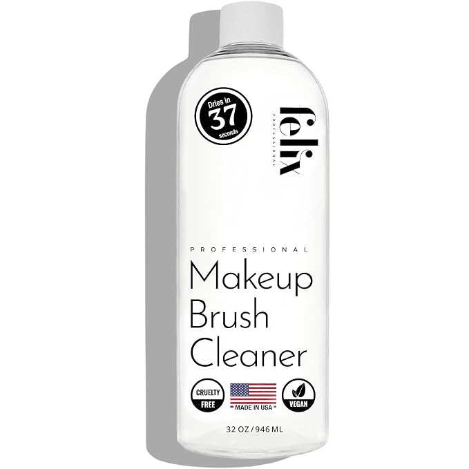 Makeup Brush Cleaner - Deep clean Rinse Free Quick Dry - Ideal for Cleaning and Odorizing Natural and Synthetic Make-up Brushes (32 Fl Oz)