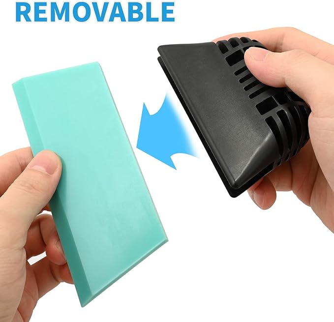 EHDIS 2PCS Double Edge Blade Small Rubber Squeegee 5-inch Handy Window Shower Squeegee Auto Water Blade for Car Windshield, Window