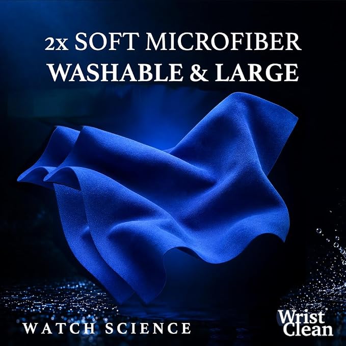 Deluxe Watch Cleaning Kit with Microsuds Tech | Watch Cleaner 50ML Foam, 4oz Refill, Large Watch & Jewelry Cleaner Cloth, Jewelry Cleaning Brush | USA Made (5 piece set)