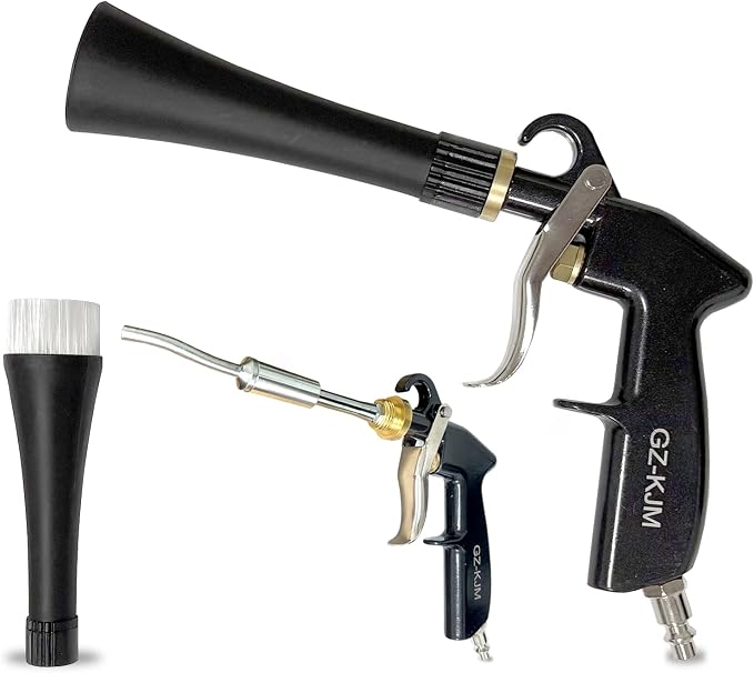 High Pressure Car Interior Spraying Washing Gun with 2 Set Nozzle Sprayer Connector Air Pulse Car Washing Equipment Tool (Upgrade-Dust blow gun)
