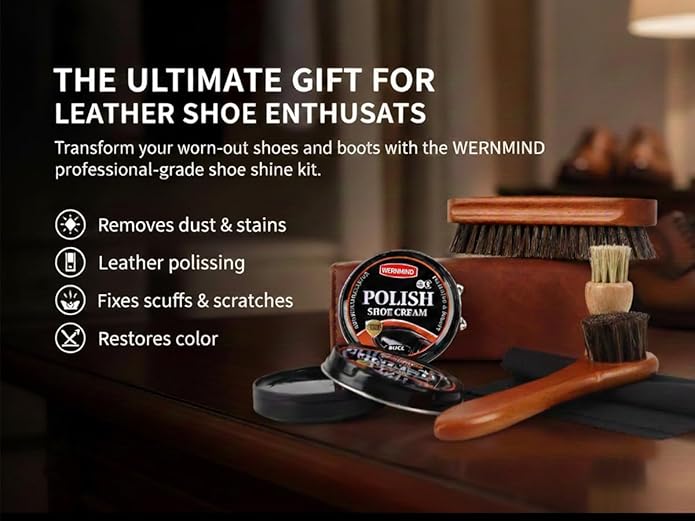 Black Brown Shoe Polish Kit Saddle Soap Mink Oil Leather Boot Shoe Shine Kit Conditioner Cream Wax Care Clearner Set