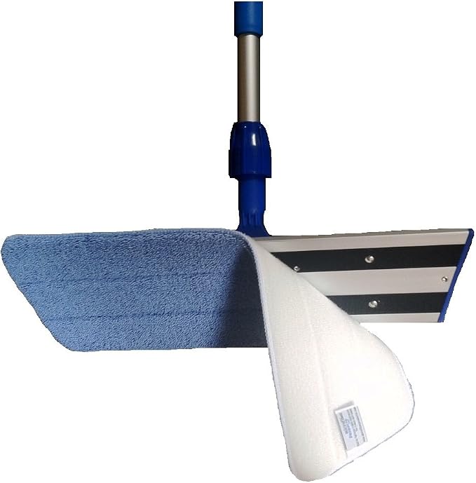 Real Clean 16 inch Commercial Professional Microfiber Mop Kit with Two Microfiber Mop Pads for All Surfaces