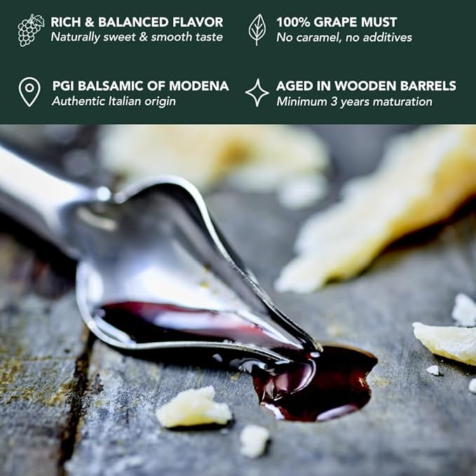 Oliviers & Co Gold Balsamic Vinegar of Modena | Aged 3 Years | for Salad Dressing, Marinades and Glazes | 8.5 Fl Oz