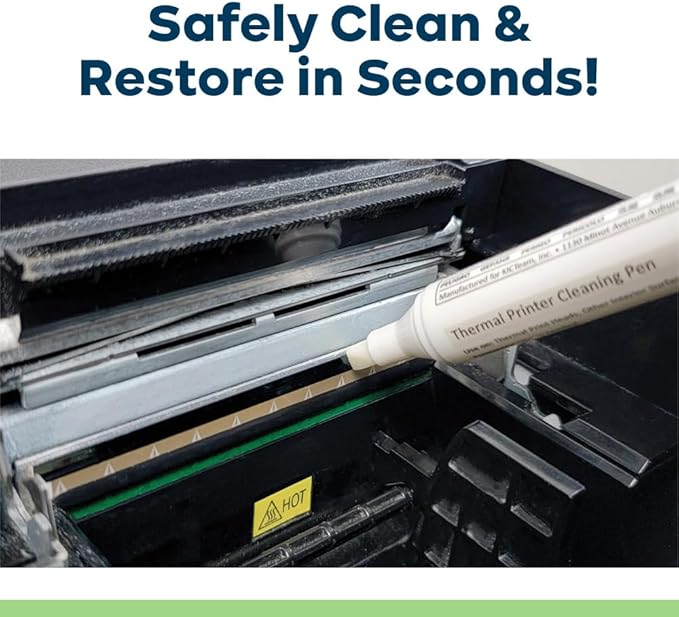 Waffletechnology KICTeam - Cleaning Pens for Thermal Printer Printheads & Electronics (12 Pens) - Includes Scraper Cap for Tough Buildup - Filled with Quick Drying Solution