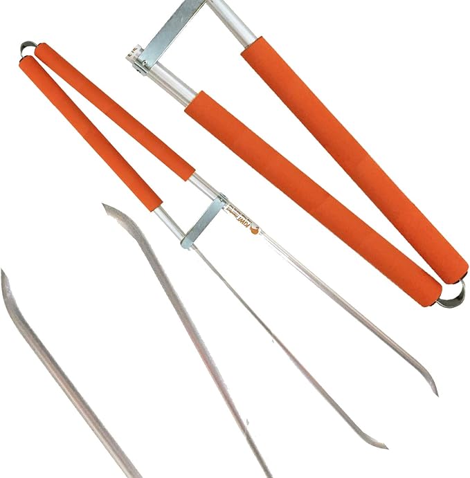ArcMate Waterway Litter Picker Grabber Tool – Adjustable 24"–33" Reach, Tweezer-Style Pick Up Tongs for Trash Cleanup, River, Lake & Shoreline Use, Lightweight, Orange (15080)