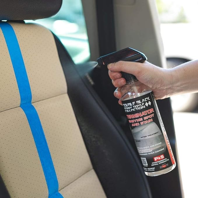 P & S PROFESSIONAL DETAIL PRODUCTS Terminator Enzyme Spot & Stain Remover – Professional Upholstery & Carpet Cleaner, Eliminates Grease, Dirt, Protein-Based Stains, Fresh Scent - 32 Oz.