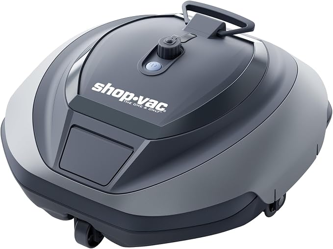 Shop-Vac Cordless Robotic Pool Cleaner, Superior Suction, Smart Senor, DirtLock 2.0, 90-Min Runtime for Above-Ground Flat Pools up to 850 Sq.Ft.