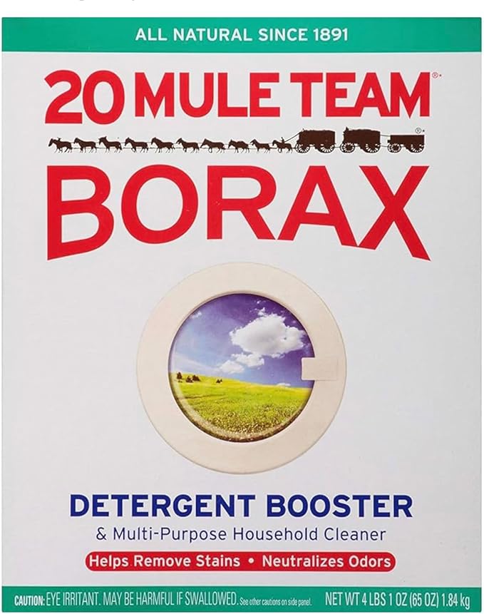 Borax 20 Mule Team Detergent Booster, 65 Oz. (4LB), Unscented