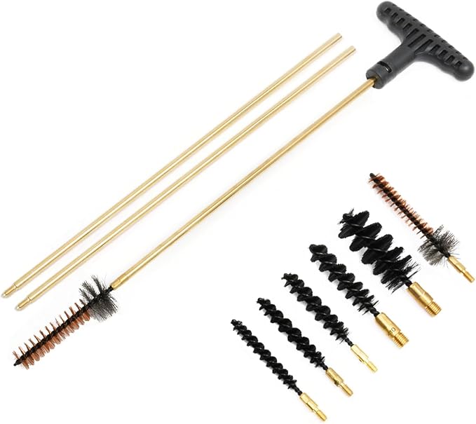 Universal Cleaning Kit for All Guns - Brushes for Pistol, Handgun, Shotgun, Rifle - Elite Brass Rods and Accessories for Men