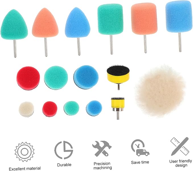 ibasenice 80pcs Auto Polishing Sponge Pads Kit Lightweight Buffing Pads for Car Detailing Efficient Cutting and Polishing for Various Suitable for More