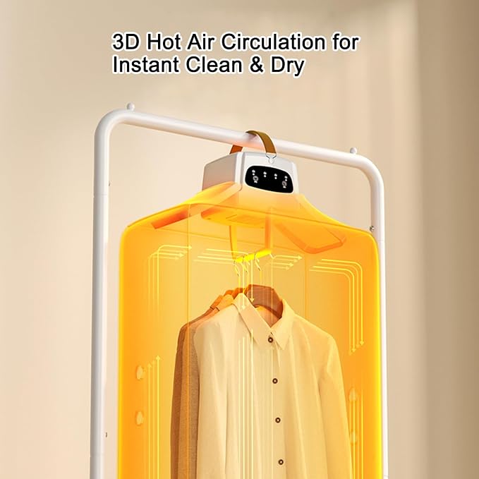 Portable Clothes Dryer, Mini Compact Dryer, Upgraded Fast-Drying Machine with Adjustable Timer & Wrinkle-Reducing Heat, for Travel, Apartment, Families, RV