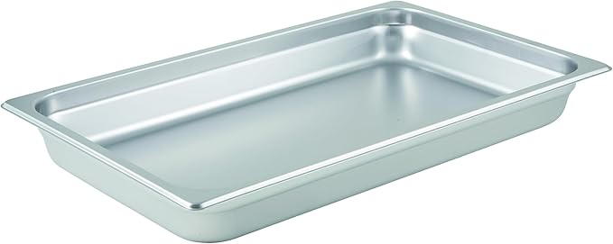 Winco 2 1/2-Inch Anti-Jamming Steam Pan, Full, 24-Gauge