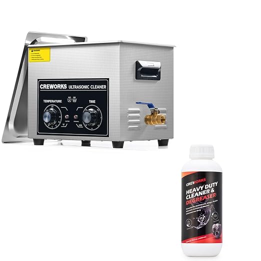 10L Ultrasonic Cleaner with Heater and Timer & 34 fl oz Ultrasonic Cleaning Solution 1:10 Dilution