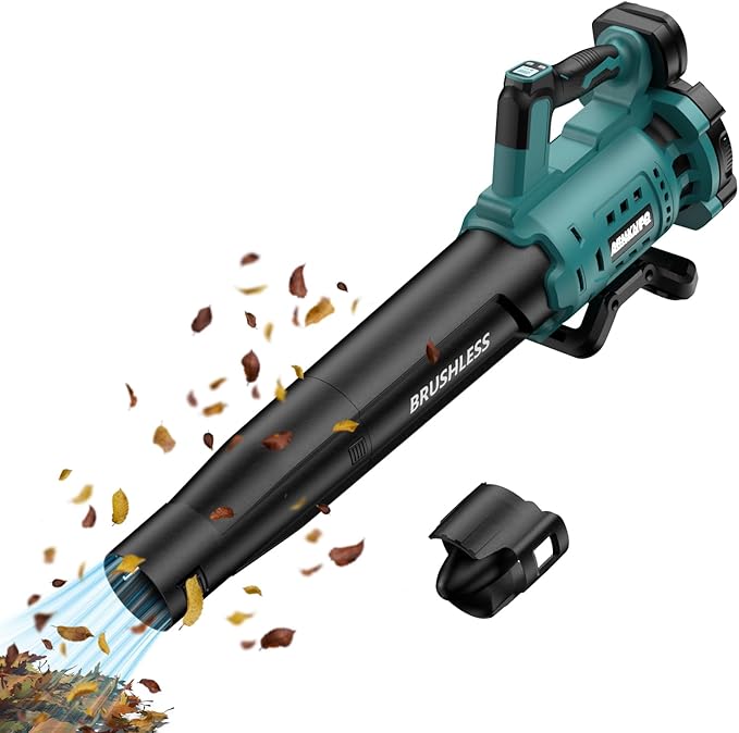 Cordless Leaf Blower for Makita 18V Battery, 480 CFM / 130 MPH Brushless Dust Blower, 6-Speed Control with Digital Display, Handheld Electric Blower for Rain Snow Removal, Lawn, Yard (No Battery)