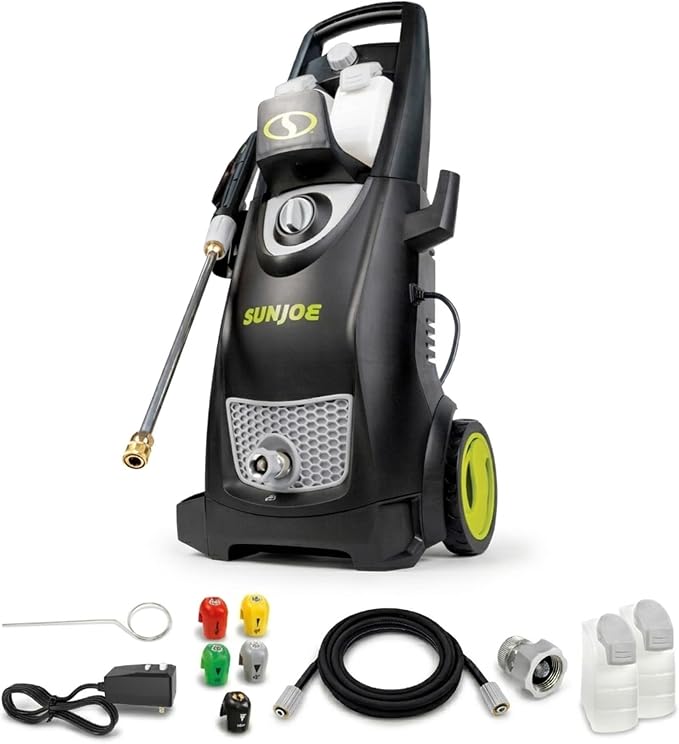 Sun Joe Pressure Washer, Electric Power Washer, Heavy-Duty Portable Cleaning & Washing Machine System with Patios & Sidewalks, SPX3000