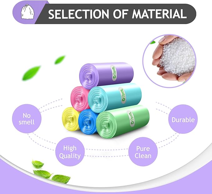 Small Trash Bags 2.6 Gallon 170 Count Strong Trash Bags Colorful Small Garbage Bags, Trash Can Liners for Bathroom Home Office Kitchen Bedroom, fit 5-10 Liter, 1,1.2,1.6,2,2.6,3 Gal,Multicolor
