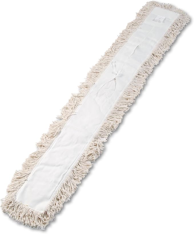 Boardwalk BWK1360 Industrial Dust Mop Head, Hygrade Cotton, 60w x 5d, White